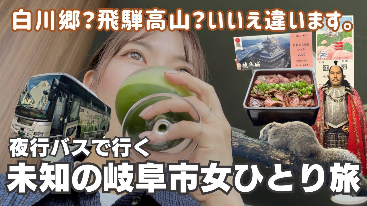 【岐阜女ひとり旅】夜行バスで未知の岐阜市へ。ロープウェーの先にパラダイスが待っていた｜東京→岐阜｜岐阜城｜日帰り観光 - ECHO TRIP